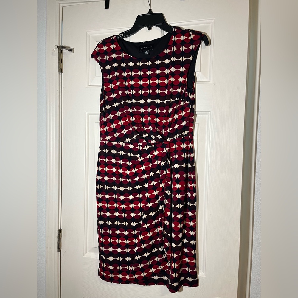 Red dot pattern Donna Morgan knee length dress